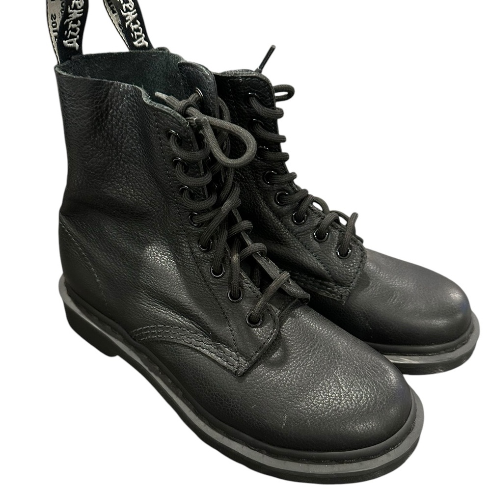 Dr. Doc Martens 1460 Pascal Mono Black Lace Up Boots 8-Hole 6 7 - Picture 4 of 12